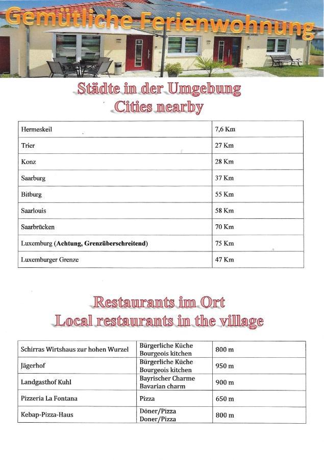Gemuetliche Ferienwohnung Reinsfeld Eksteriør bilde